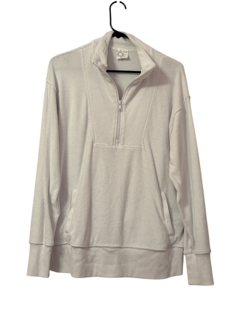 Aerie Quarter Zip Terry Cloth Sweatshirt